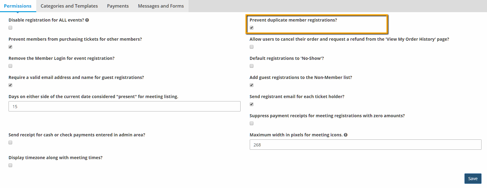 Prevent Duplicate Registrations