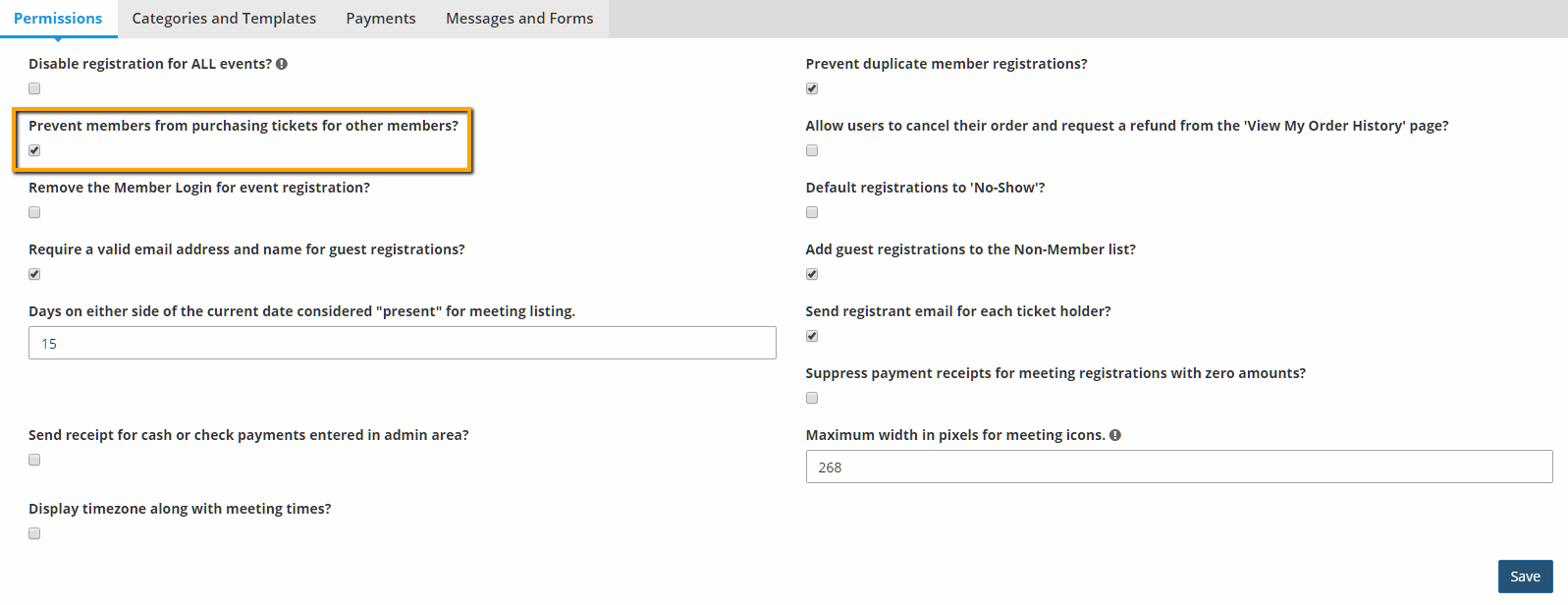 Meetings-HowTo-Allow Members To Buy Multiple Member Tickets - Prevent Members from Buying Tickets for other Members
